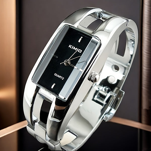 Kimio Women’s Casual Alloy Bracelet Quartz Watch – Rectangle Analog Design